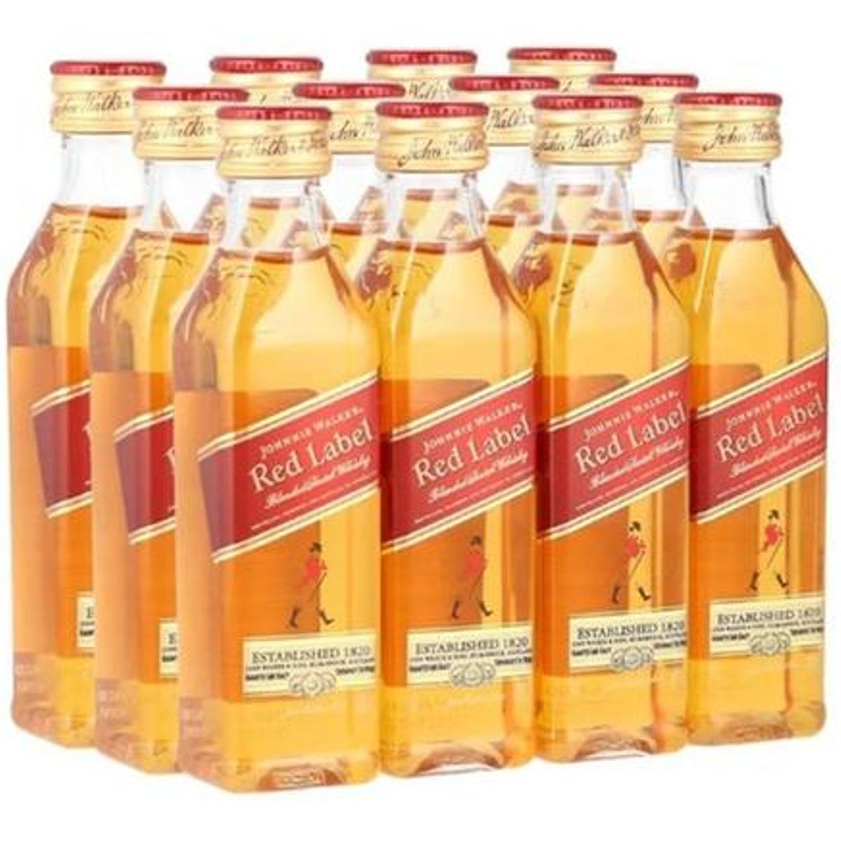 JOHNNIE WALKER - Pack 10 Miniaturas Whisky Johnnie Walker Red Label 50 ml