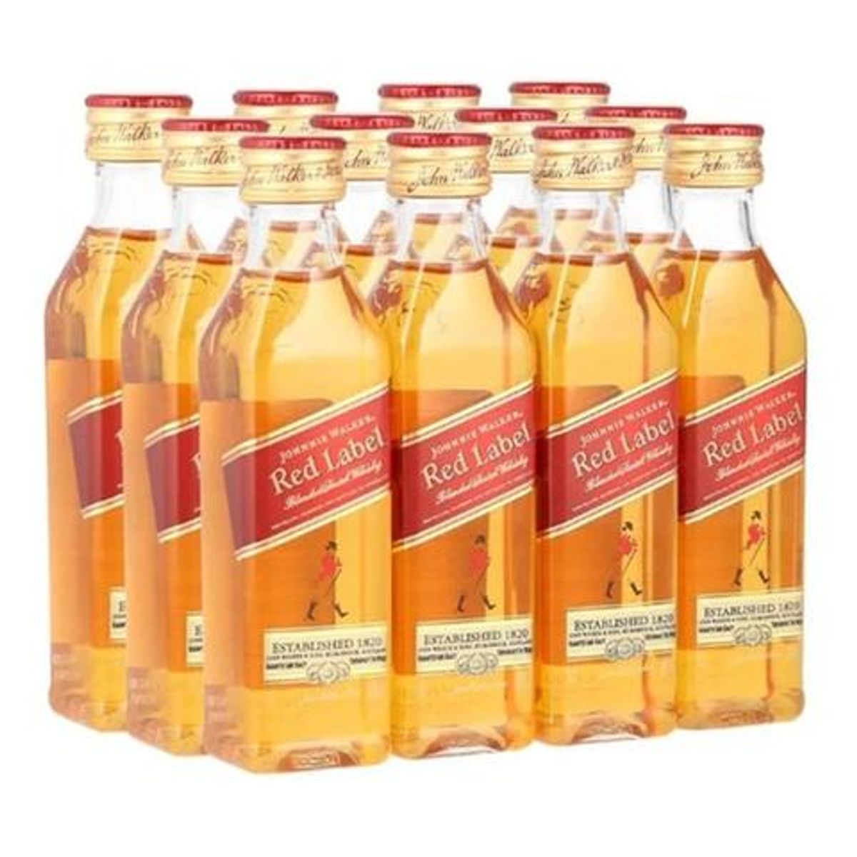 JOHNNIE WALKER - Pack 10 Miniaturas Whisky Johnnie Walker Red Label 50 ml
