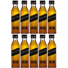 JOHNNIE WALKER - 10 Miniaturas Black Label 50 ml