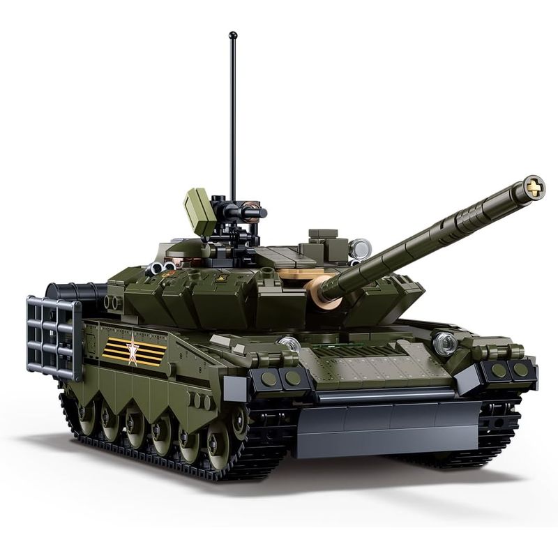 AZULAMAR - Juego Bloques De Ejército Tanque Batalla Principal T80bvm