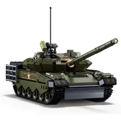 AZULAMAR - Juego Bloques De Ejército Tanque Batalla Principal T80bvm