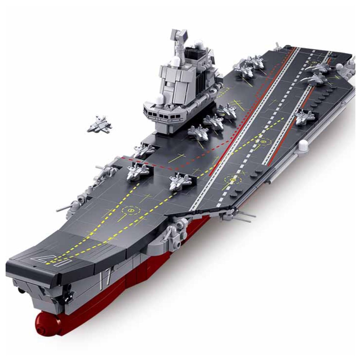 AZULAMAR - Bloques De Flota Portaavione Militar Regalo Juego 44cm