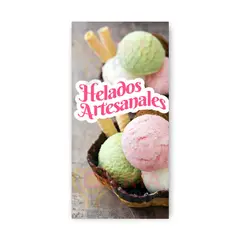 GENERICO - Pendón Publicitario colgante Helados Artesanales M5