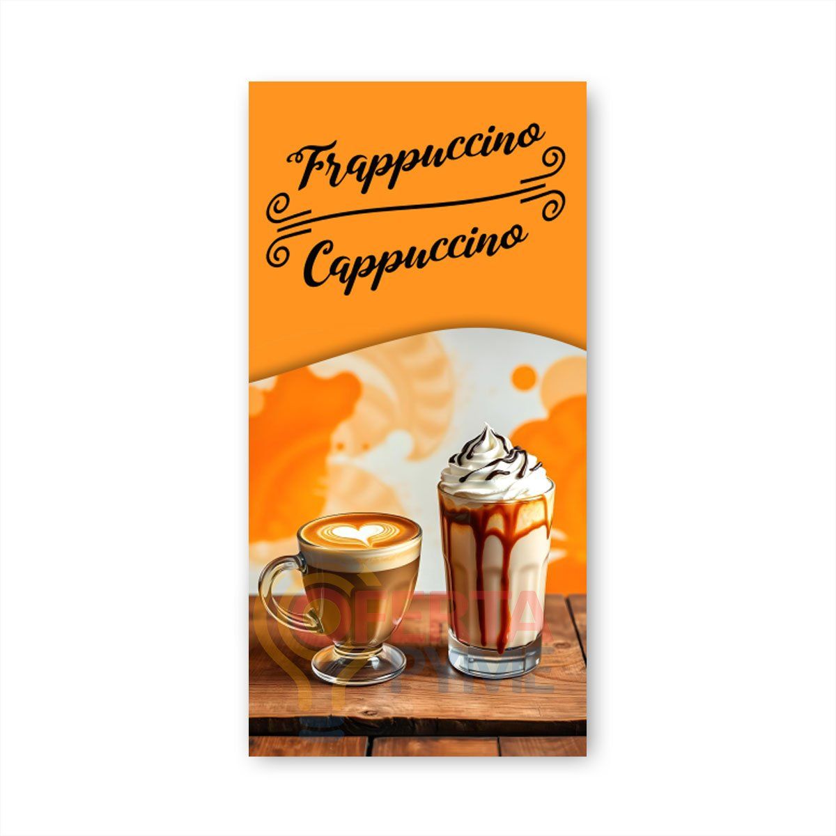 GENERICO - Pendón Publicitario colgante Cappuccino Frappuccino M6