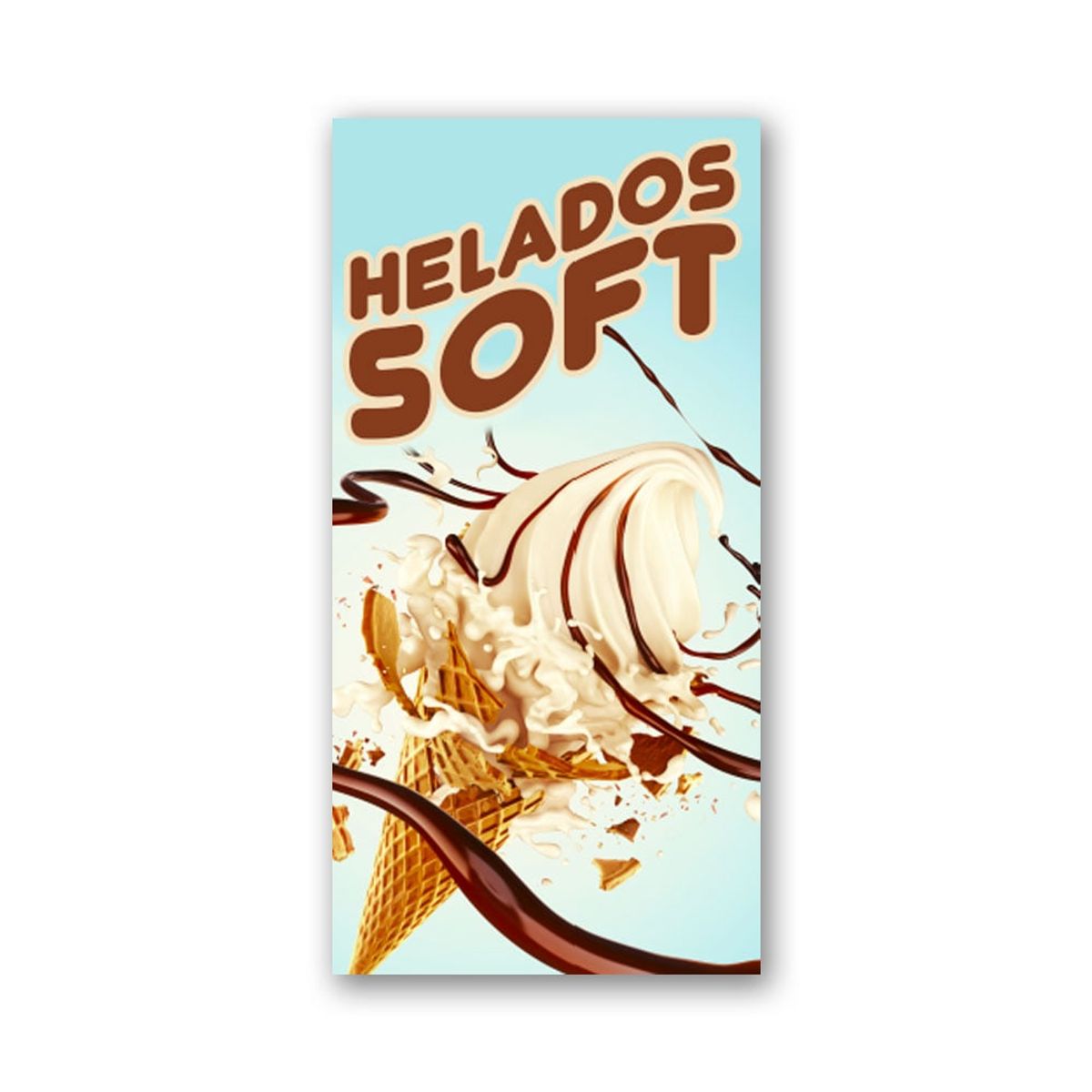 GENERICO - Pendón Publicitario colgante Helados Soft M03