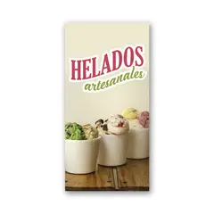 GENERICO - Pendón Publicitario colgante Helados Artesanales M01