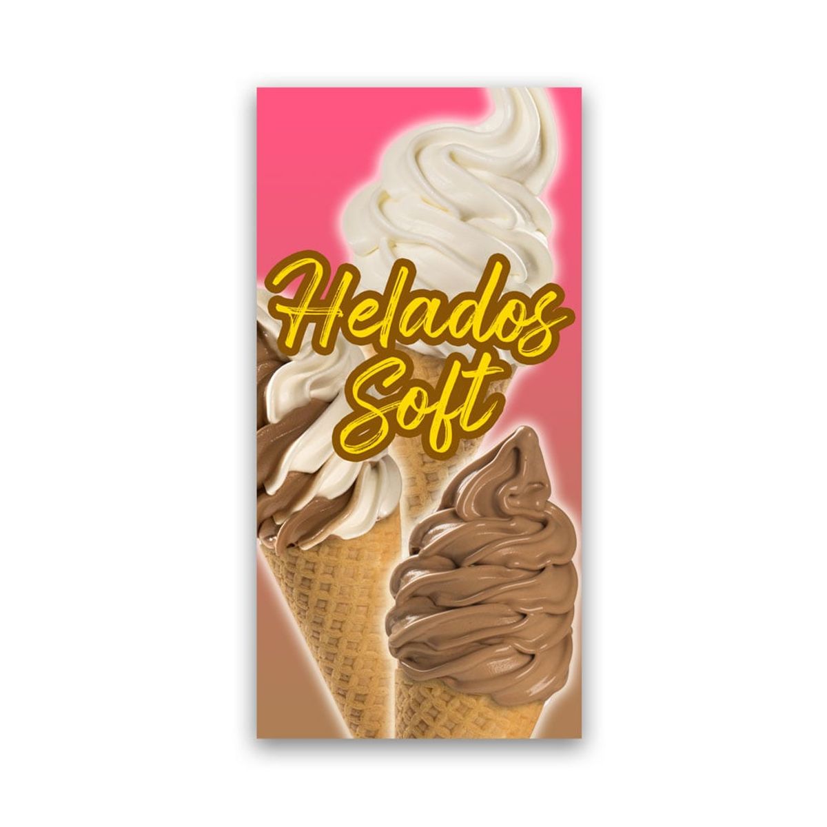 GENERICO - Pendón Publicitario colgante Helados Soft
