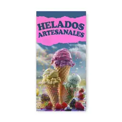 GENERICO - Pendón Publicitario colgante Helados Artesanales M4
