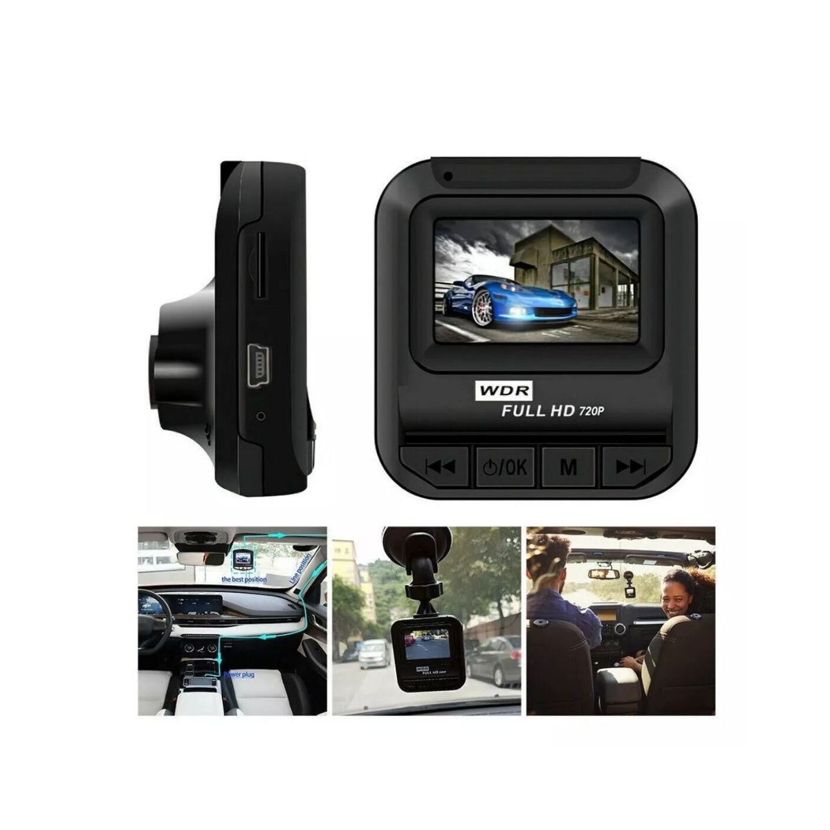 GENERICO - Cámara De Seguridad Para Auto Full Hd 1080p MT