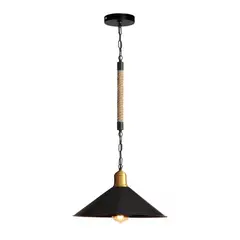 GENERICO - Lampara Colgante Campana 30cm Con Cuerda