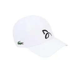 LACOSTE - Gorro Novak Djokovic Blanco Tenis Padel