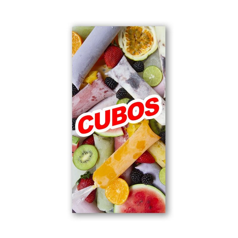 GENERICO - Pendón Publicitario colgante Helados Cubos M1
