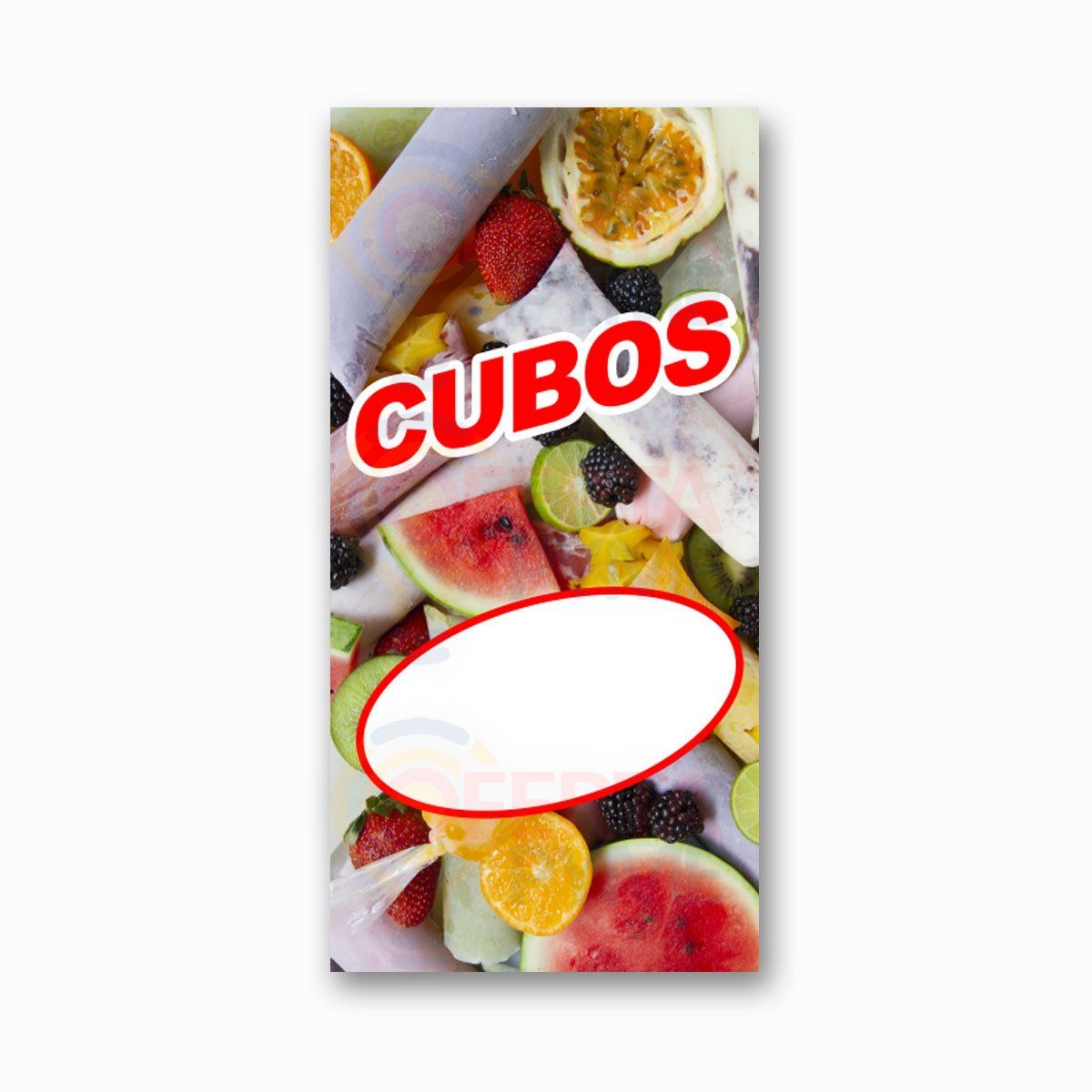 GENERICO - Pendón Publicitario colgante Helados Cubos M1 Precios