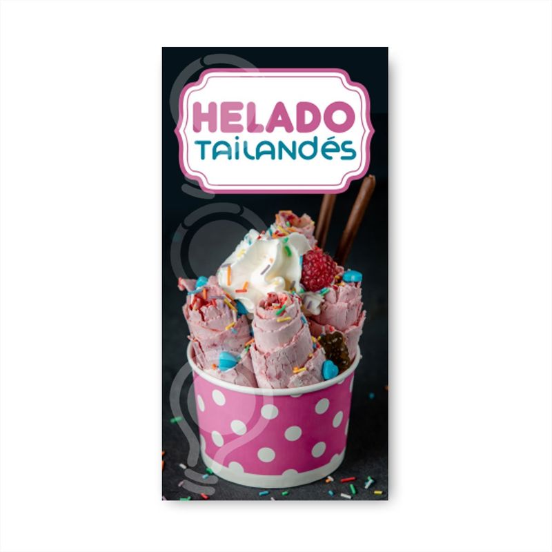GENERICO - Pendón Publicitario colgante Helado Tailandés