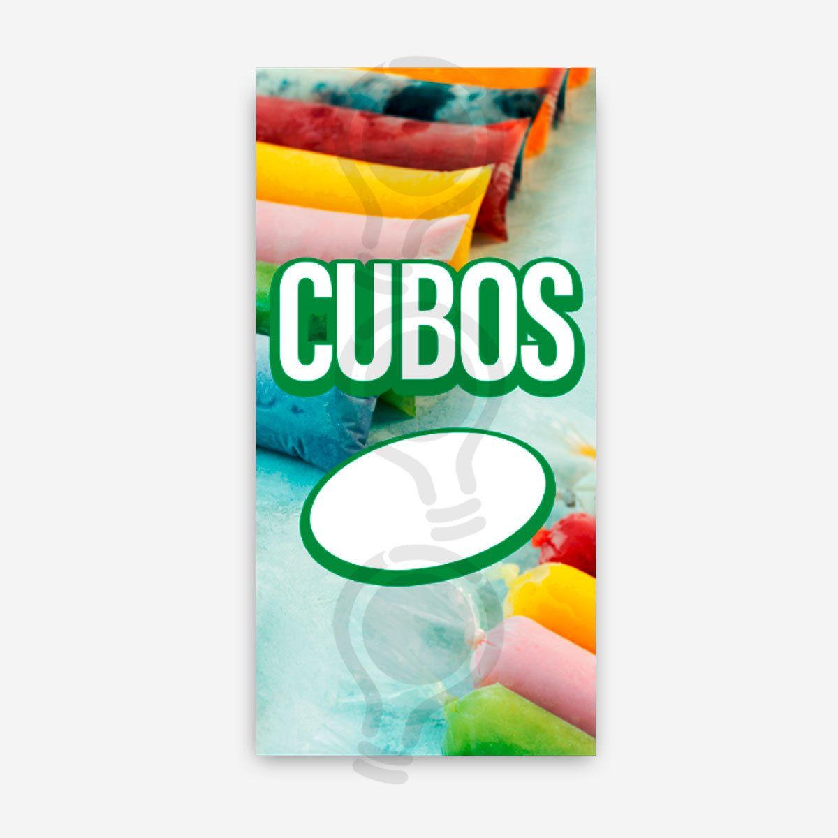 GENERICO - Pendón Publicitario colgante Helados Cubos M2 Precios