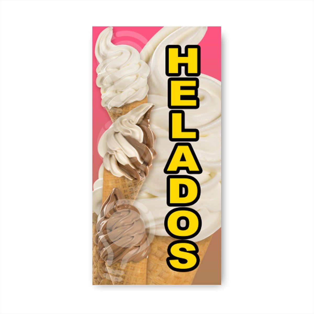 GENERICO - Pendón Publicitario colgante Helados