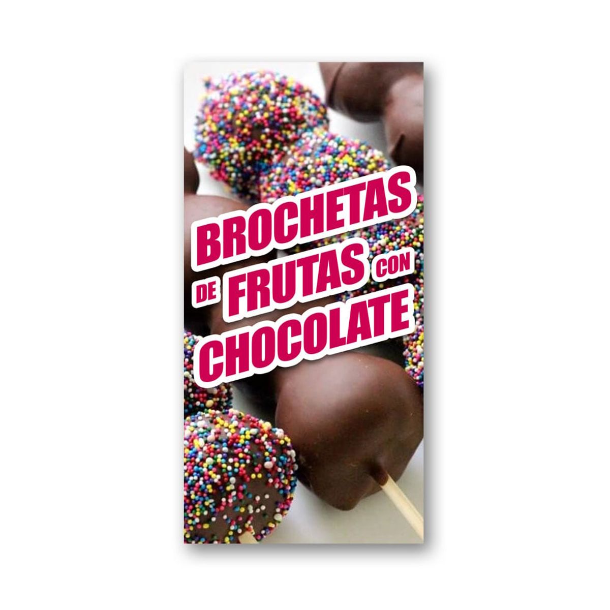 GENERICO - Pendón Publicitario colgante Frutillas con Chocolate