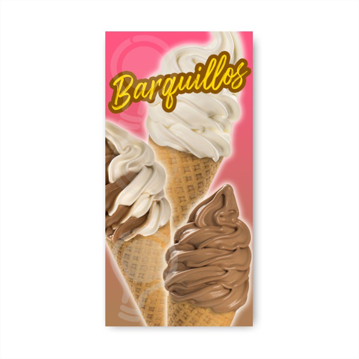 GENERICO - Pendón Publicitario colgante Helado Barquillos