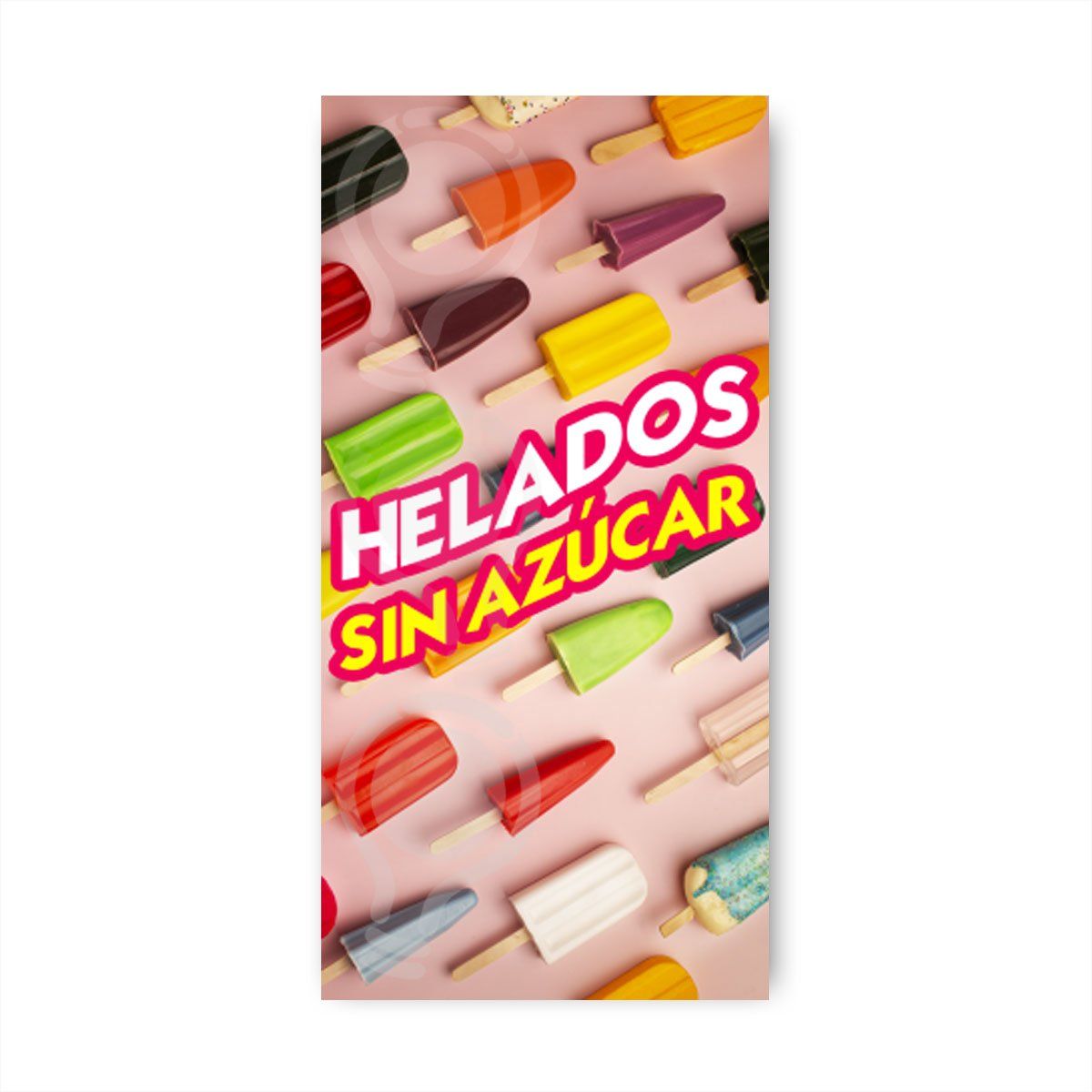 GENERICO - Pendón Publicitario colgante Helados Paletas sin Azúcar