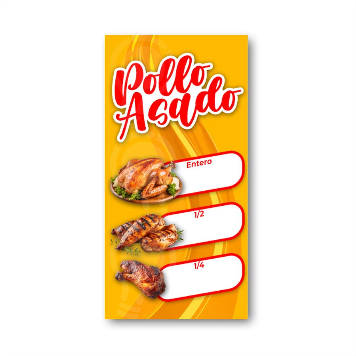 GENERICO - Pendón Publicitario colgante Pollo Asado M2 Precio