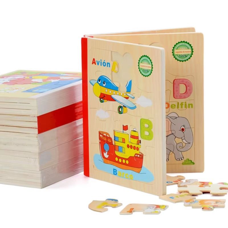 GENERICO - Libros Didácticos Rompecabezas De Madera Pack 2 Abecedario