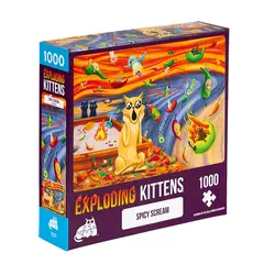ASMODEE - Puzzles Exploding Kittens 1000 piezas: Spicy Scream