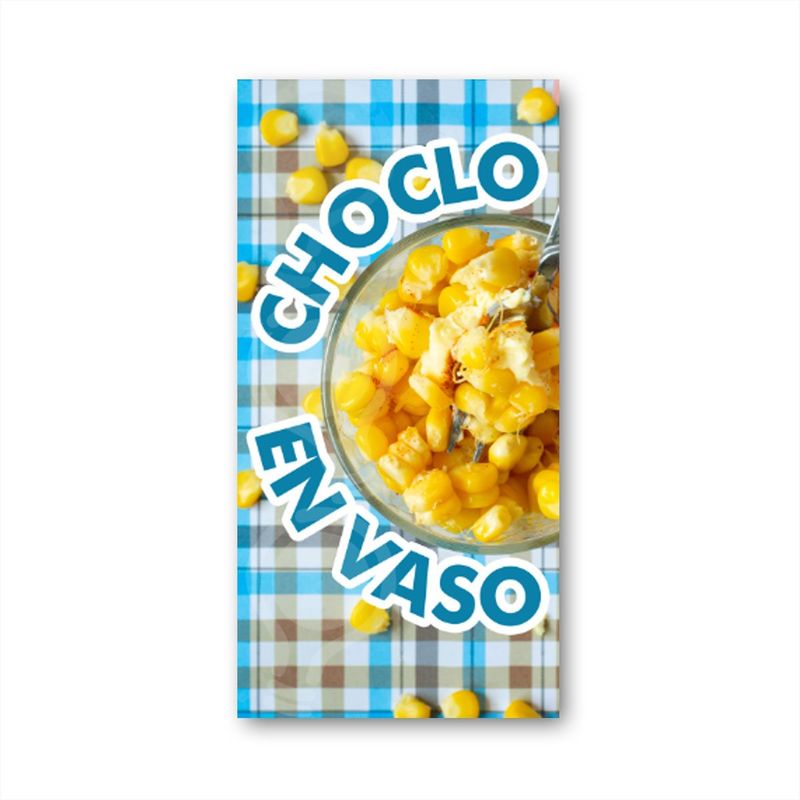 GENERICO - Pendón Publicitario colgante Choclo en Vaso