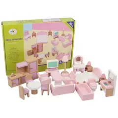 GENERICO - Set Muebles De Madera Para Casa Muñecas 22 Piezas Cd10051