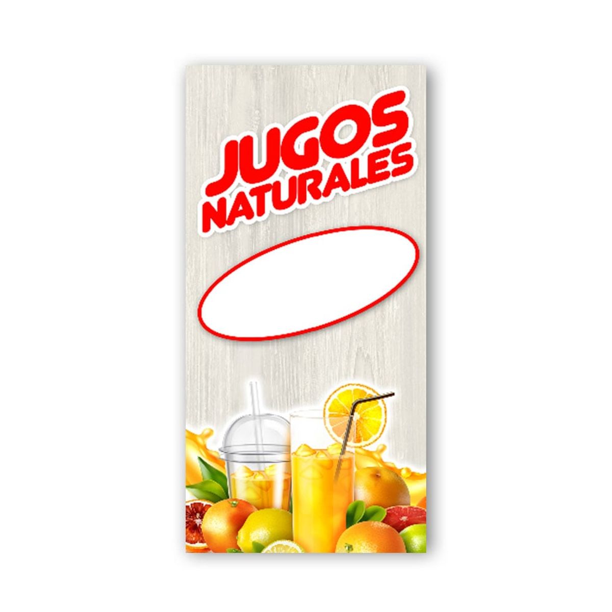 GENERICO - Pendón Publicitario colgante Jugos Naturales M2 Valores
