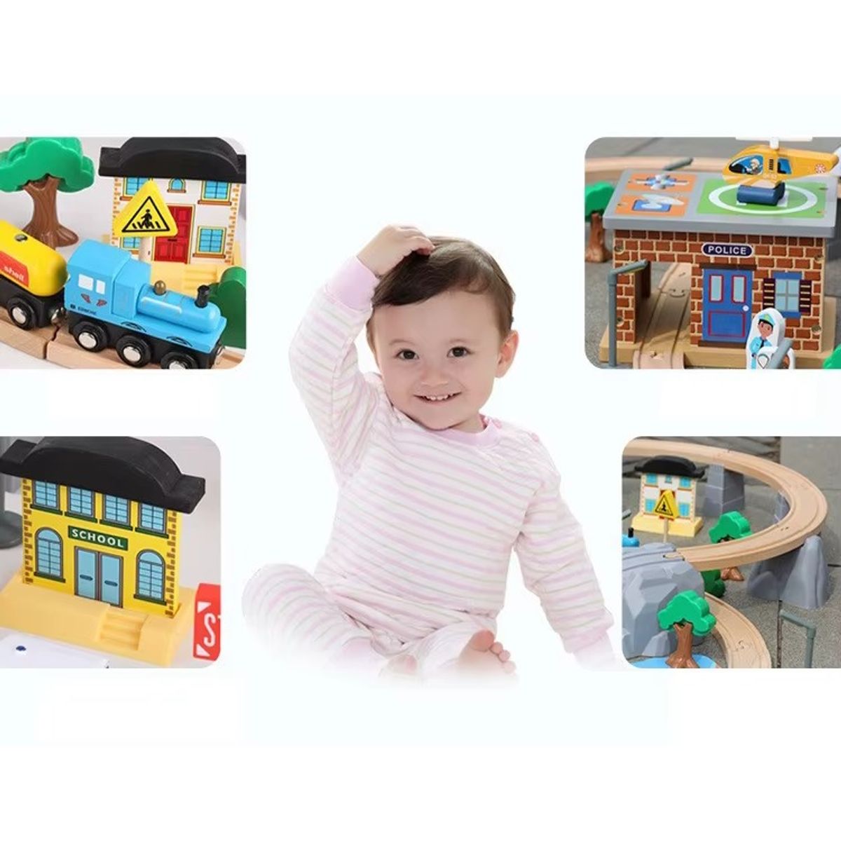 GENERICO - Pista Tren A Pilas Para Niños Con Rieles Y Accesorios C10056