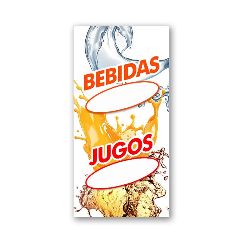 GENERICO - Pendón Publicitario colgante Bebidas Jugos
