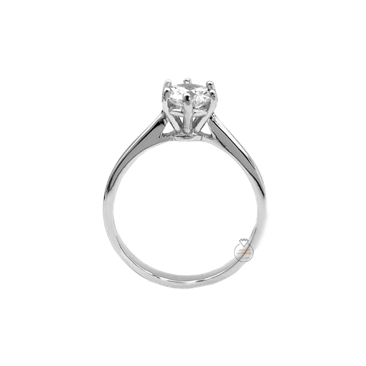 JOYAS MYTOKE - Anillo Solitario De Compromiso Plata Fina 925 Mujer