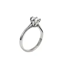 JOYAS MYTOKE - Anillo Solitario De Compromiso Plata Fina 925 Mujer