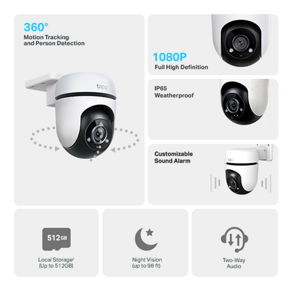 TP LINK - Camara de Seguridad Exterior Full Hd Tp-Link Tapo C500