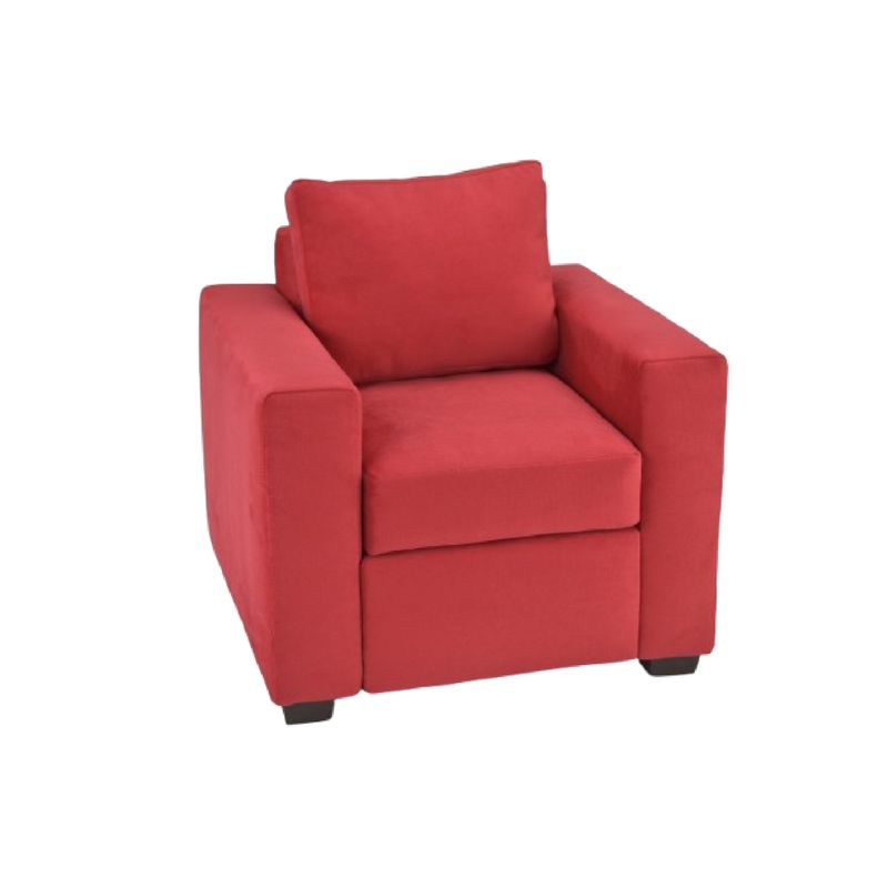 BILDUN - Sofá Felpa 1 Cuerpo Rojo