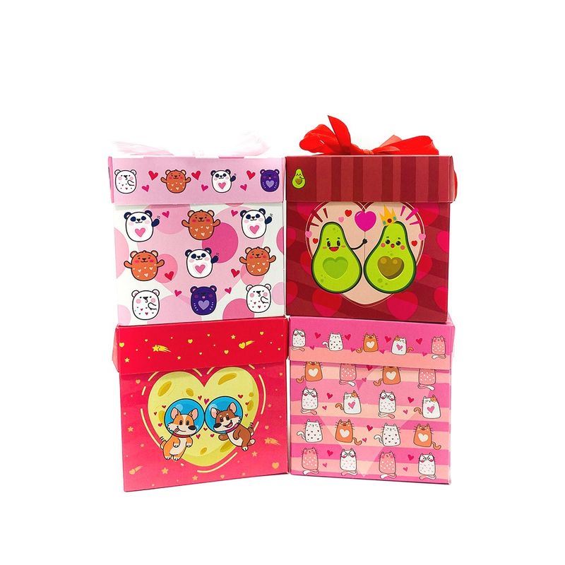 GENERICO - CAJA PLEGABLE MEDIANA LOVE COMIC 15X15 X12 UNI