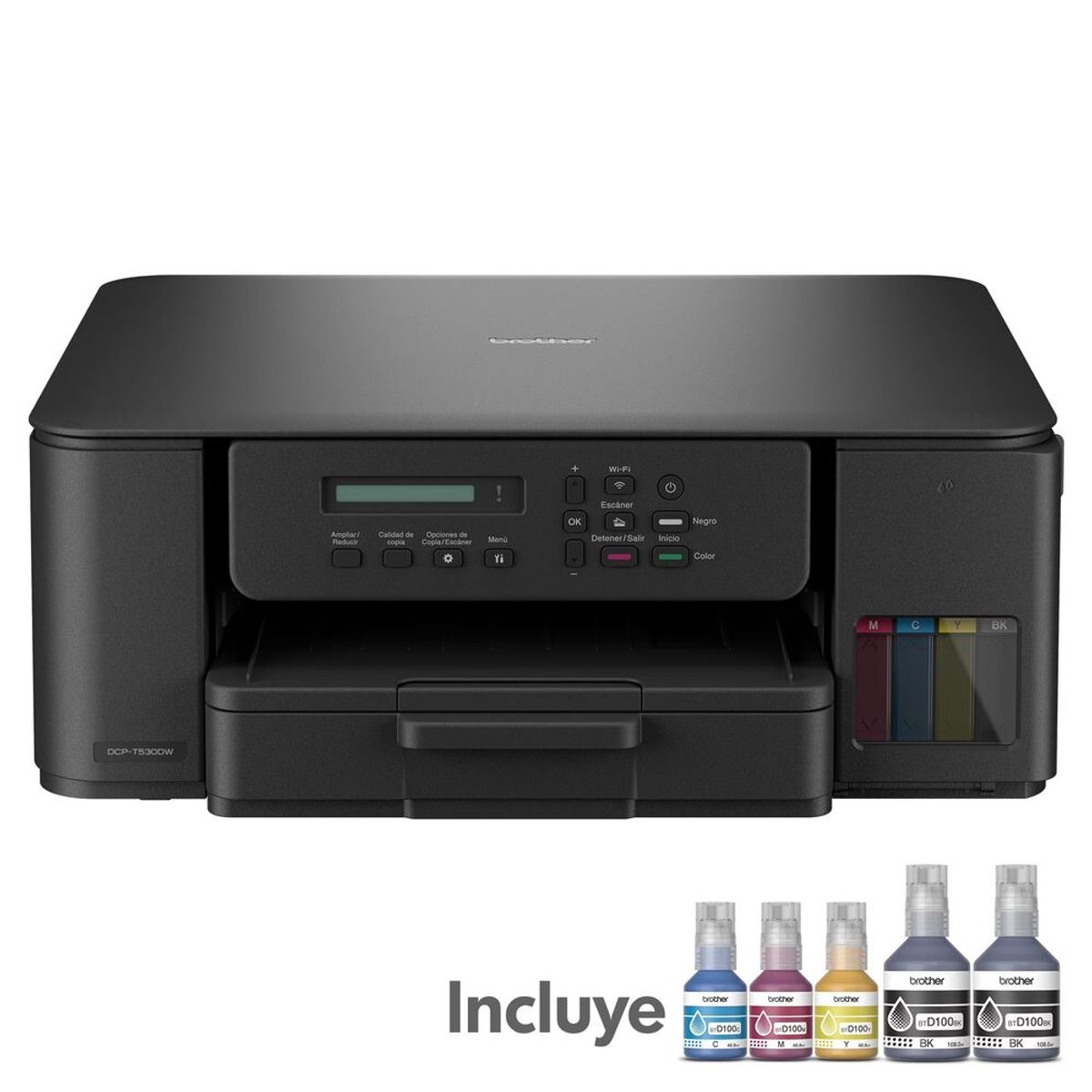BROTHER - Impresora Multifuncional Brother Tank Tinta DCP-T530DW Wifi Duplex