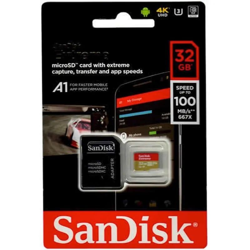 SANDISK - Tarjeta Microsd Sandisk Extreme 32gb más Adaptador