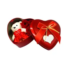 GENERICO - CAJITA CORAZON LATA 12X11X5 TE AMO MAMA X1 UNI