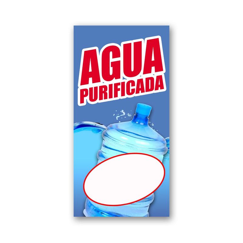 GENERICO - Pendón Publicitario colgante Agua Purificada
