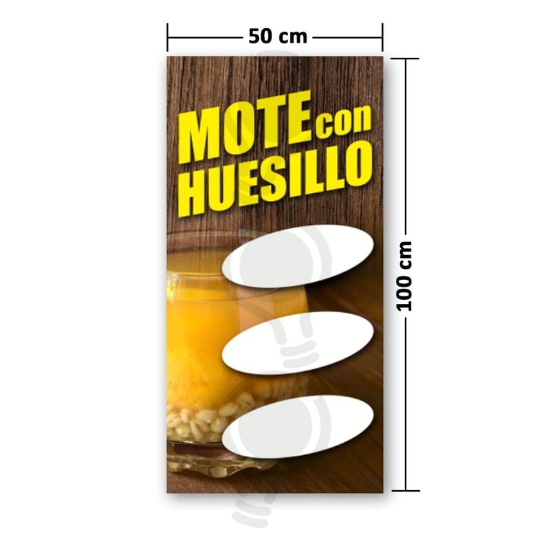GENERICO - Pendón Publicitario colgante Mote con Huesillo