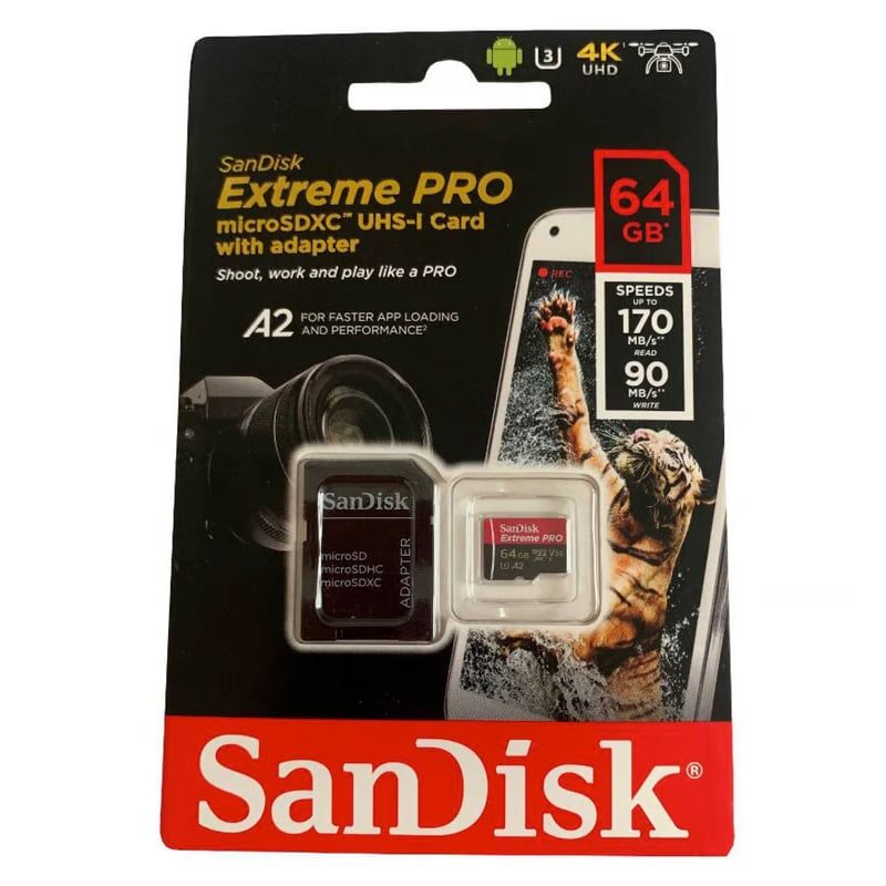 SANDISK - Tarjeta microsd sandisk extreme pro 64gb mas adaptador