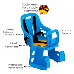 GENERICO - Silla Asiento Para Niños En Bicicleta Max. 30 Kilos