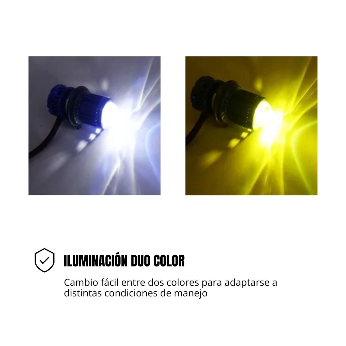 GENERICO - Ampolleta Para Moto H-4 Duo Color 50W Modelo Lupa