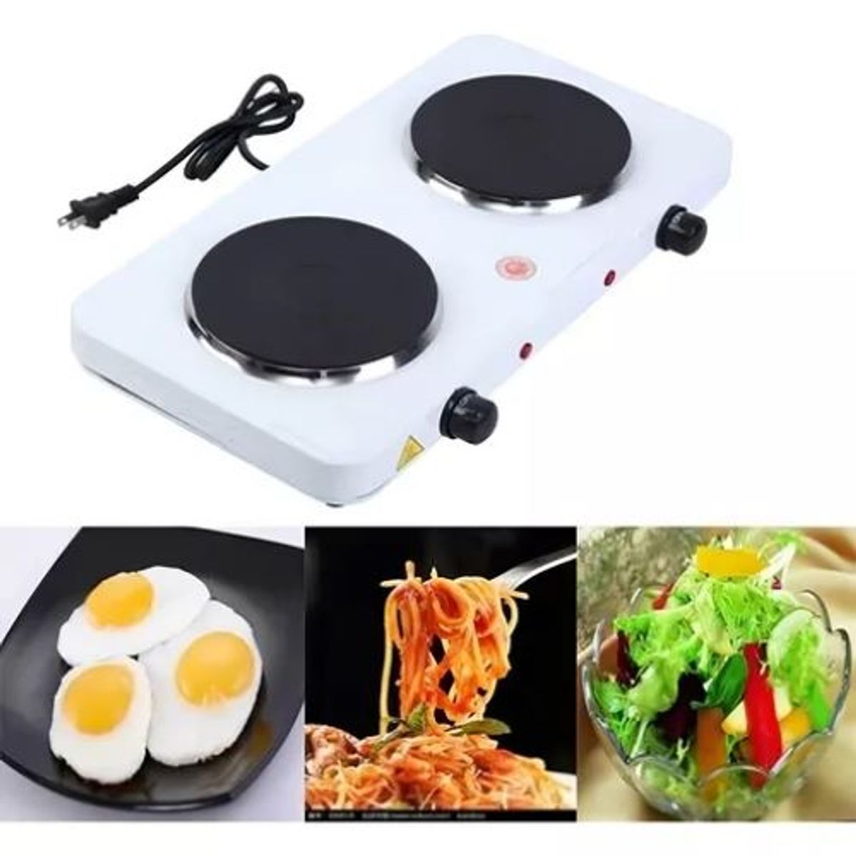 GENERICO - Encimera Eléctrica   Blanca 220v