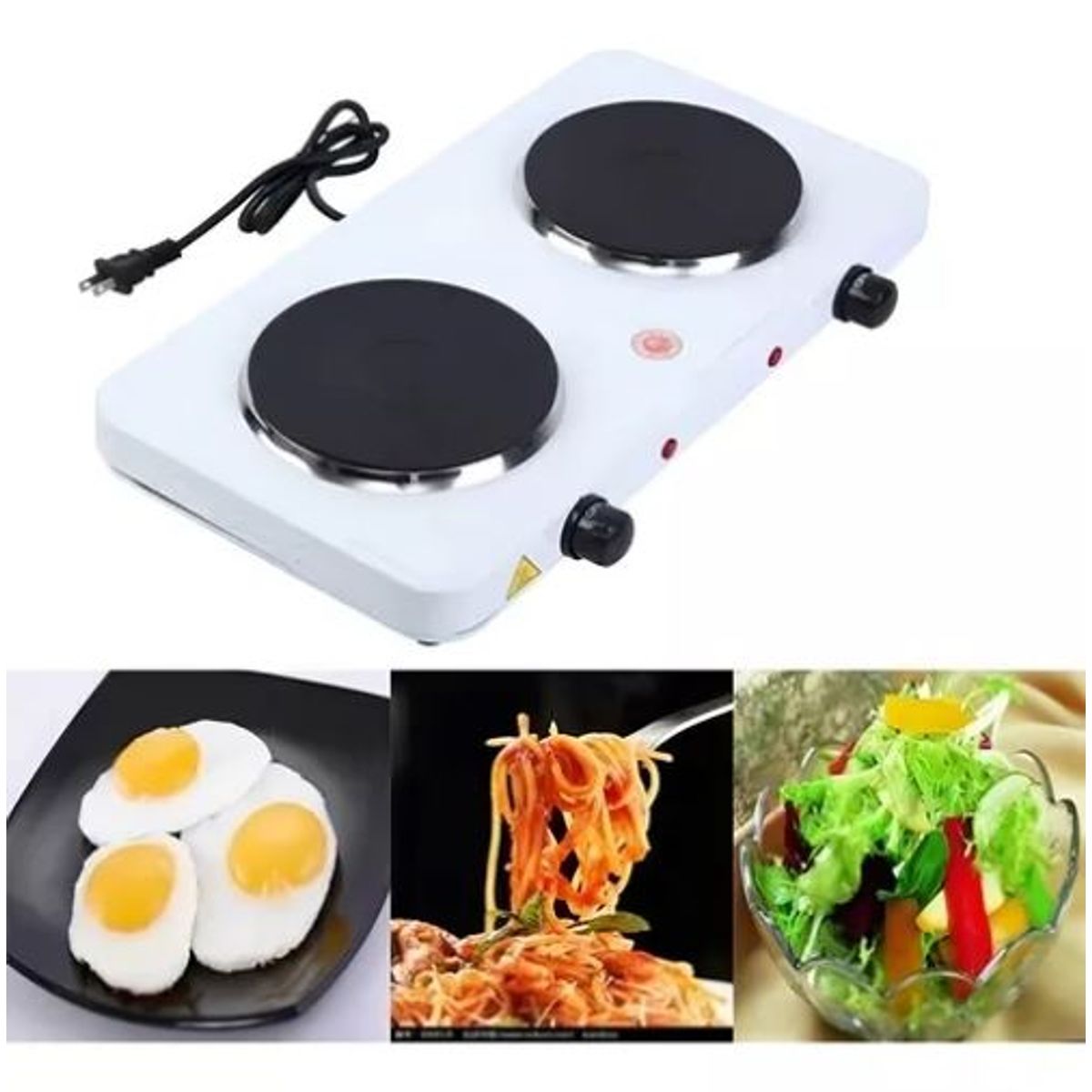 GENERICO - Encimera Eléctrica   Blanca 220v