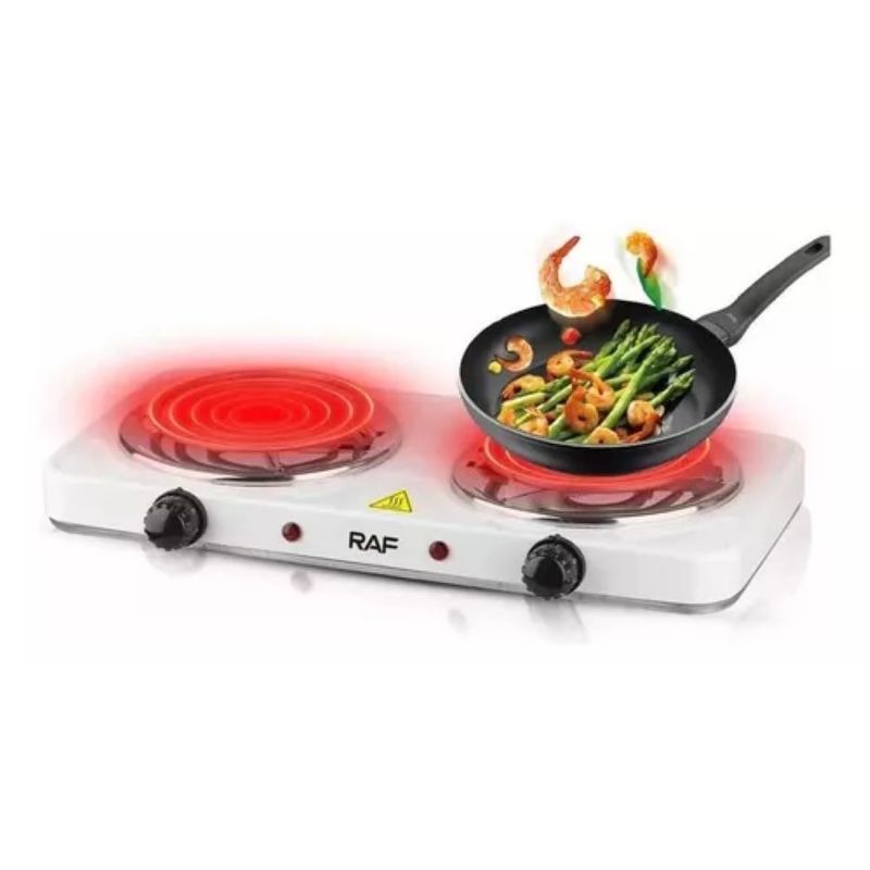 GENERICO - Cocina Encimera Eléctrica Doble Plato Espiral Cocinilla