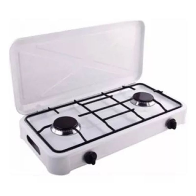 GENERICO - Encimera A Gas Cocinilla 2 Platos Con Tapa