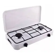 GENERICO - Encimera A Gas Cocinilla 2 Platos Con Tapa