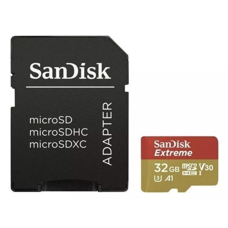 SANDISK - Tarjeta De Memoria Sandisk Extreme 32gb 4k U3 V30 C10  100MB/S